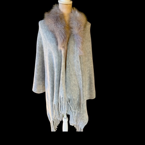 MIXIT ladies sweater wrap photo for a collar ONE  SIZE NWOT gray - Picture 1 of 10